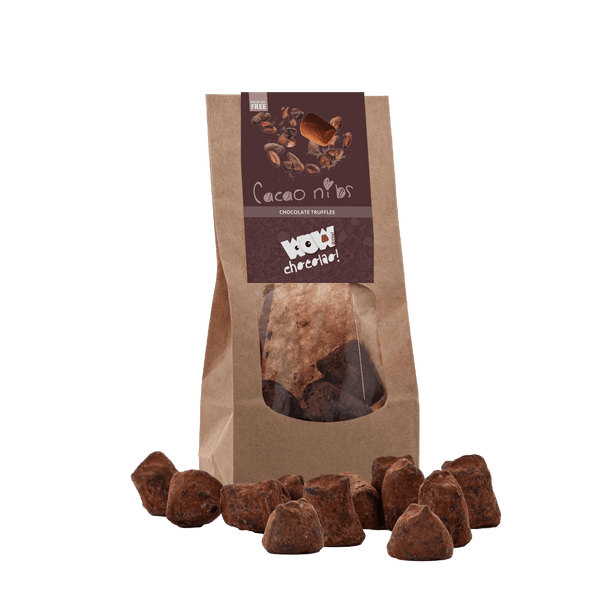 Trufas de chocolate con nibs de cacao - Bolsa biodegradable 130g