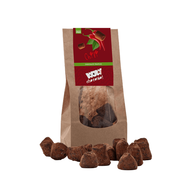 Trufas de chocolate con chile - Bolsa biodegradable 130g