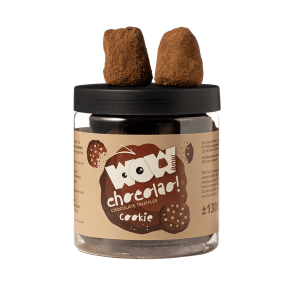 Tarro de regalo de trufas de chocolate con migas de galleta 130g | Chocolate crujiente de galleta