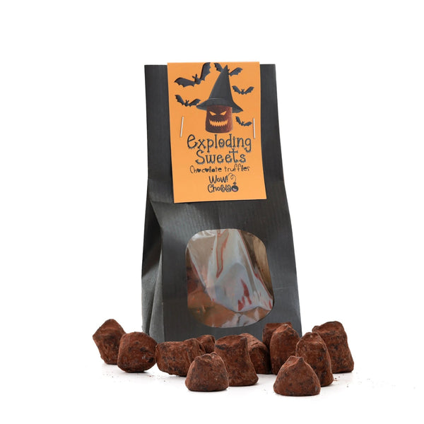 Dulces explosivos - Trufas de chocolate de Halloween - Bolsas biodegradables 130g
