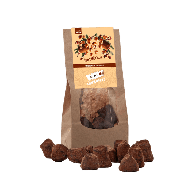 Trufas de chocolate con avellanas - Edición navideña - Bolsa biodegradable 130g