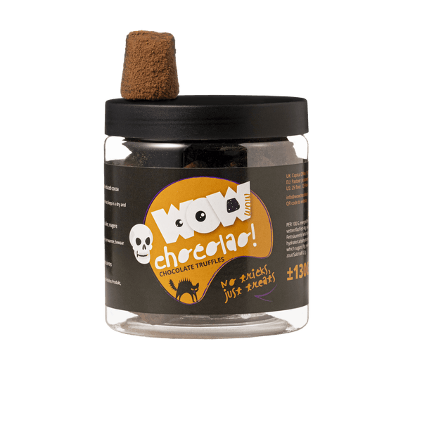 Tarro de regalo de trufas No Tricks Just Treats 130g | Chocolate de Halloween