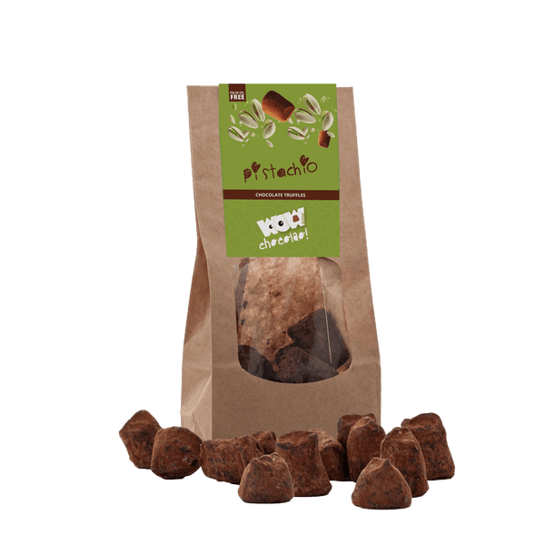 Trufas de chocolate con pistacho - Bolsas biodegradables 130g