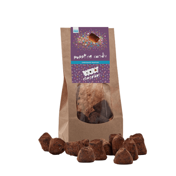 Trufas de chocolate con caramelos explosivos - Bolsa biodegradable 130g