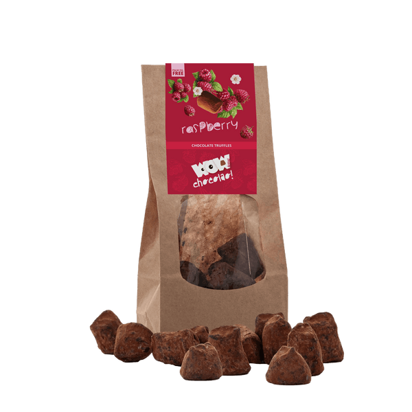 Trufas de chocolate con frambuesa - Bolsa biodegradable 130g