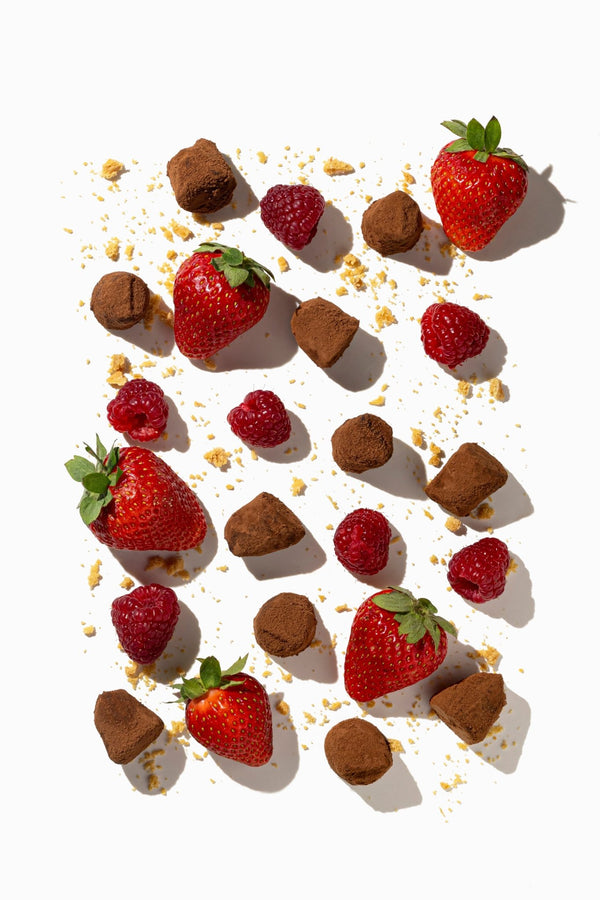 Trufas de chocolate con tarta de frutos rojos - A granel