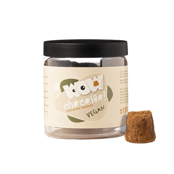 Tarro de regalo de trufas de chocolate veganas 130g | Chocolate sin lácteos