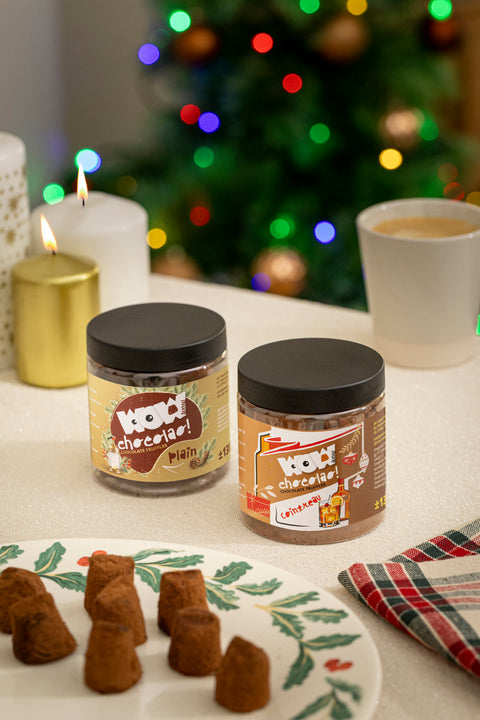 Cointreau-Weihnachtstrüffel Geschenkglas 130g | Orangenlikör-Schokolade