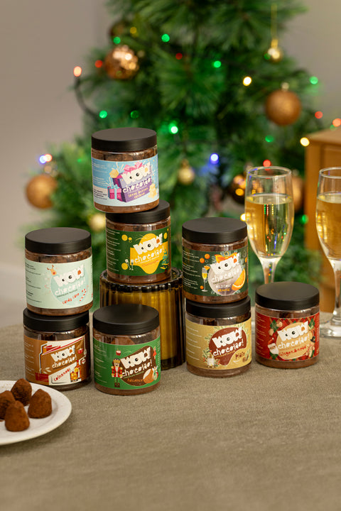 Lebkuchen-Weihnachtstrüffel Geschenkglas 130g | Gemütliche Feiertagsschokolade