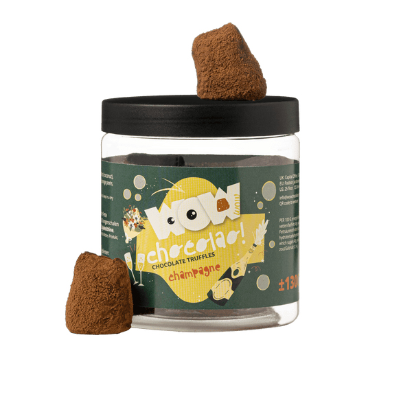 Tarro de regalo de trufas para el Día de la Madre con champán 130g | Regalo de chocolate de lujo