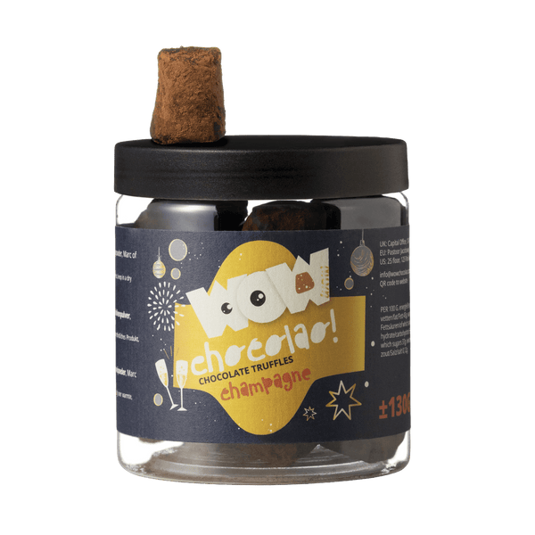 Trufas de chocolate de champán - Año nuevo - Tarro de regalo 130g