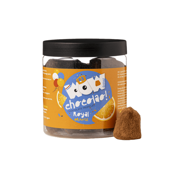 Tarro de regalo de trufas con naranja confitada Día de los Reyes 130g | Chocolate real de naranja