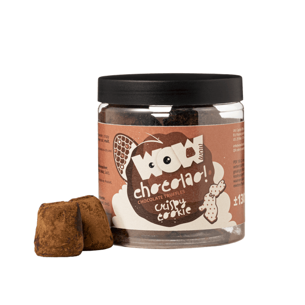 Trufas de chocolate con galletas crujientes - Pascua - Tarro de regalo 130g