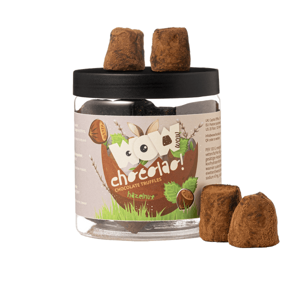 Trufas de chocolate de avellana para Pascua - frasco para regalo 130g