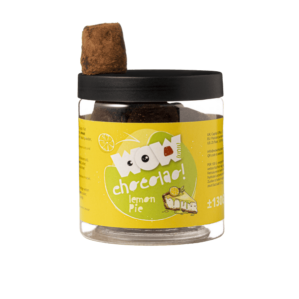 Tarro de regalo de trufas de chocolate con pastel de limón 130g | Chocolate crujiente cítrico
