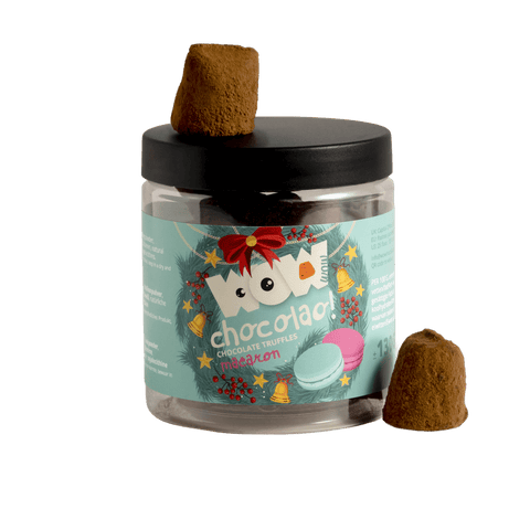 Macaron Chocolate Truffles - Christmas Edition - Gifting jar 130g - WOW Chocolao!