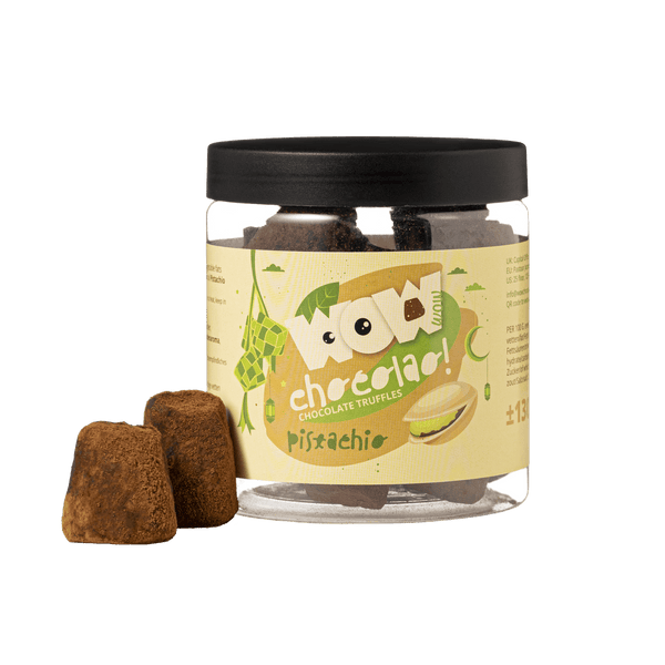 Tarro de regalo de trufas de chocolate de pistacho para Eid 130g | Chocolate de lujo festivo