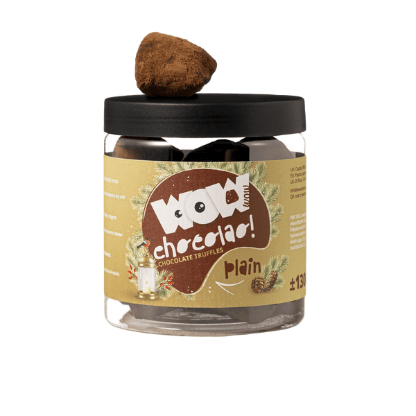 Trufas de chocolate simples - Edición navideña - Tarro para regalo 130g