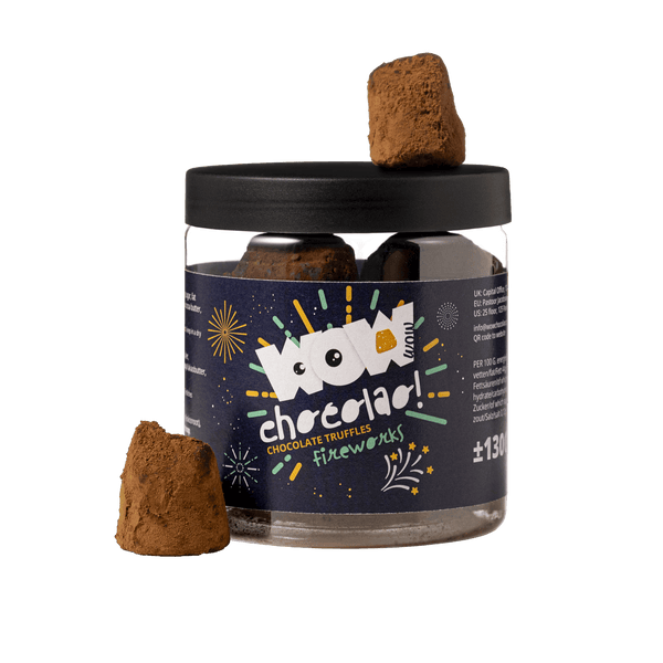 Trufas de chocolate con caramelos explosivos - Año nuevo - Tarro de regalo 130g