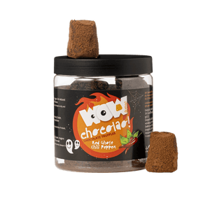 Red Ghost Chili Peppers Truffles Gift Jar 130g | Spicy Halloween Chocolate