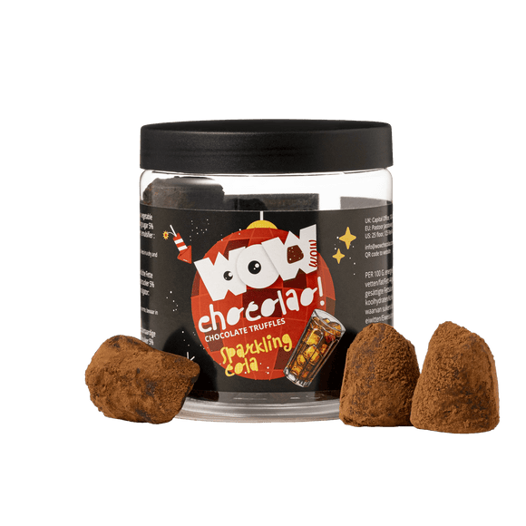 Sparkling cola chocolate truffles - New year Edition - Gifting jar 130g - WOW Chocolao!